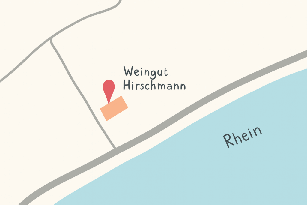Sample Karte Lage des Weingut Hirschmann