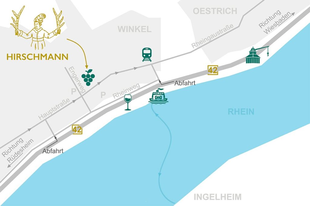 Karte Lage des Weingut Hirschmann